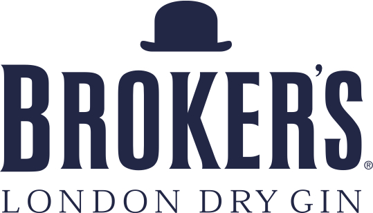 Brokers London Dry Gin Logo in Blue Color