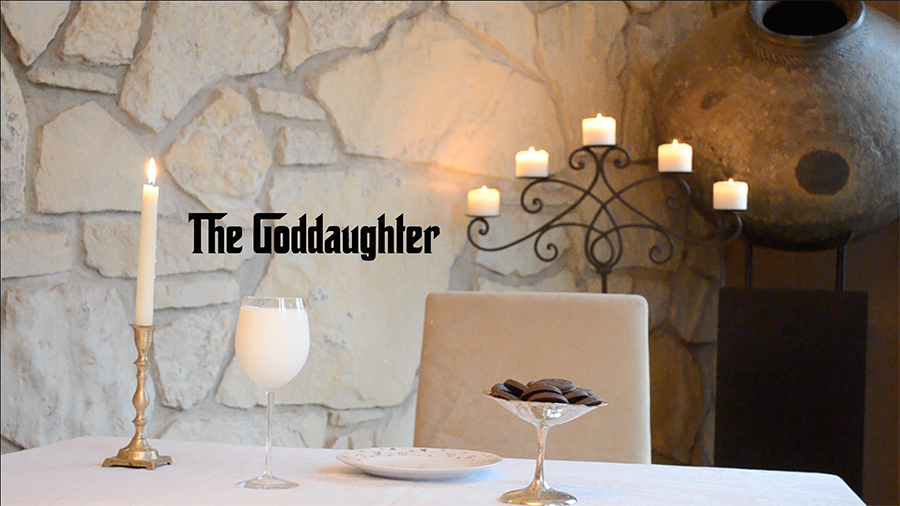 The Goddaughter Banner with Candles and Cookies
