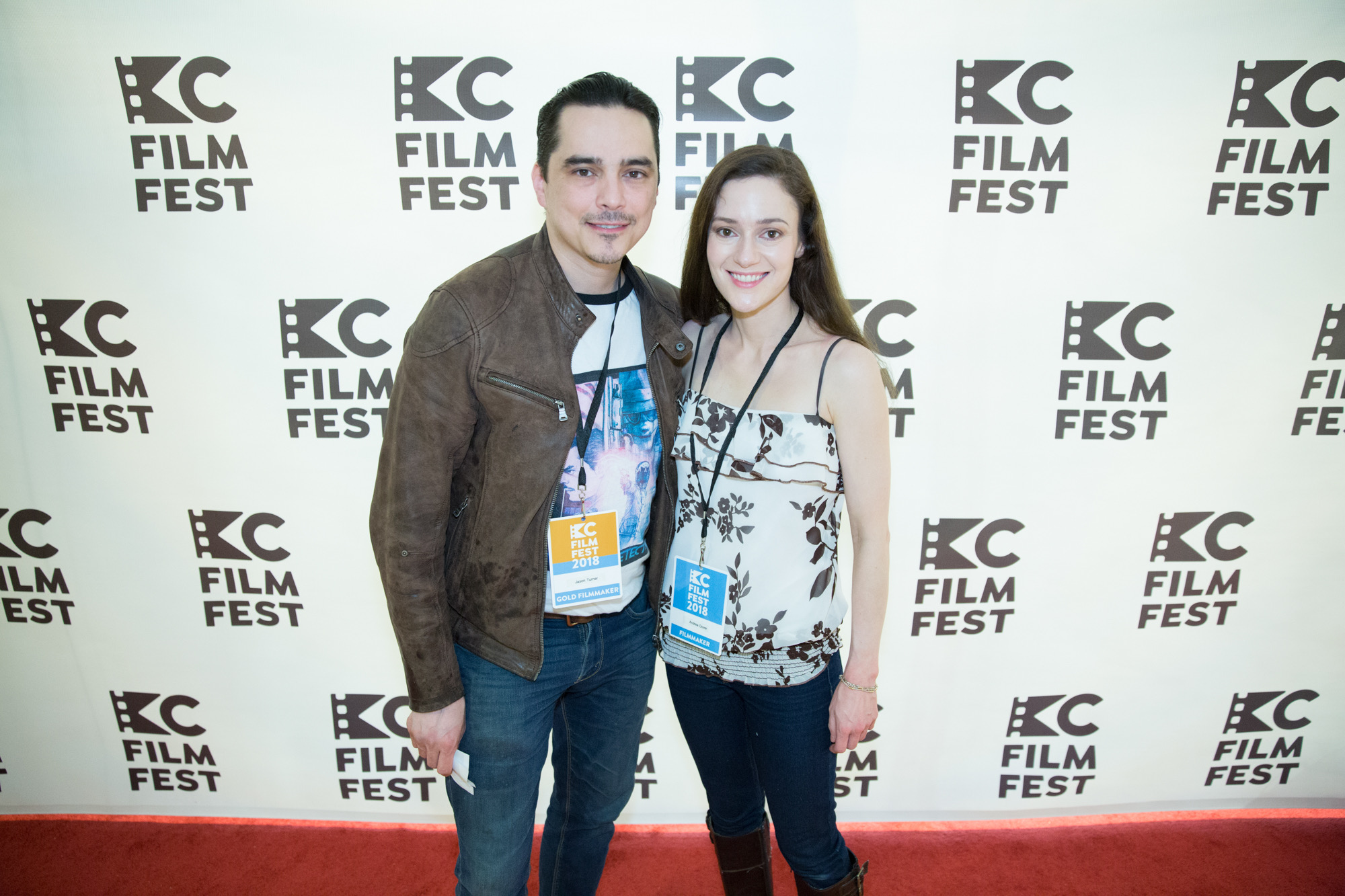 A man and a woman at the KC Film Fest event