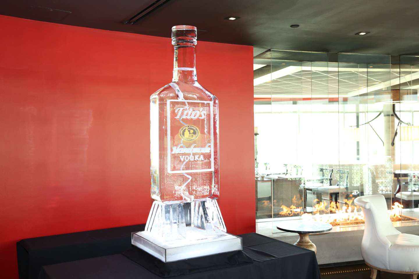 A huge bottle of Titos Handmade Vodka