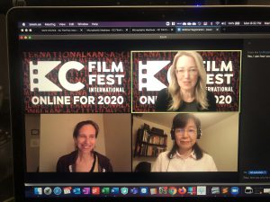 three women in a video call for KCFF entries