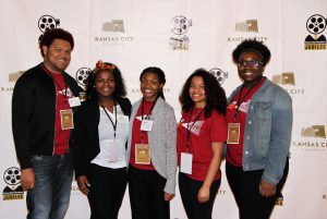 four girls and a boy at The KC Film Fest