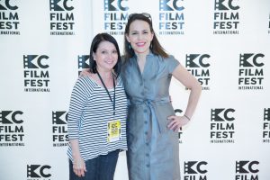 two beautiful women at the KC Film Fest