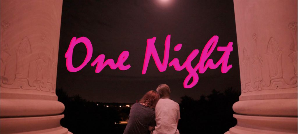 One Night Movie Banner with a Couple